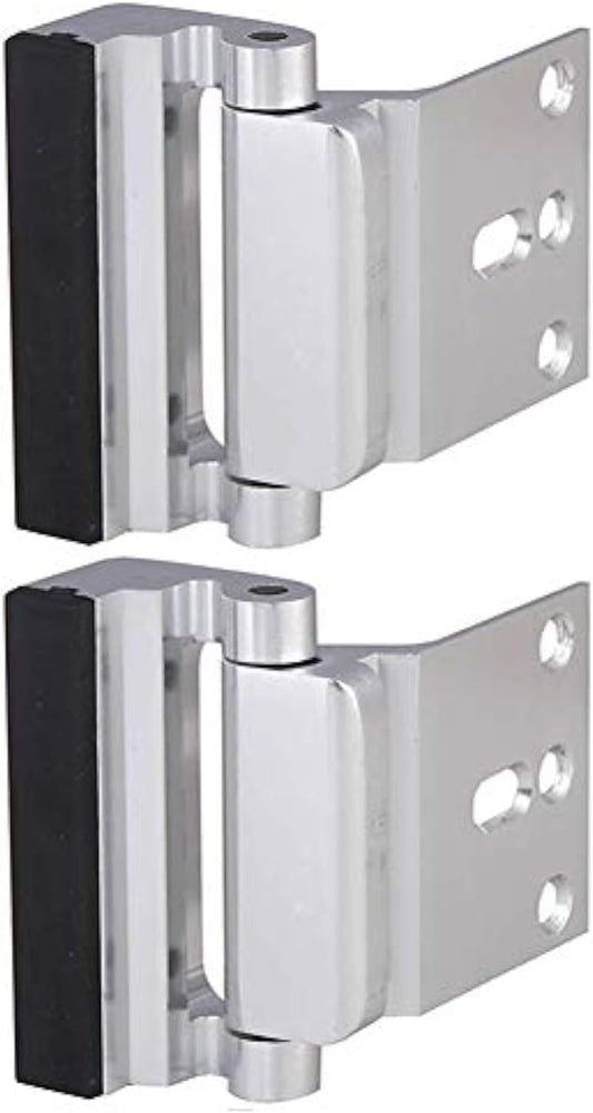 2 Pack Door Reinforcement Locks with 8 Screws, Home Security Door Lock for Toddler, Childproof Door Lock Night Lock Withstand 800 Lbs Silver