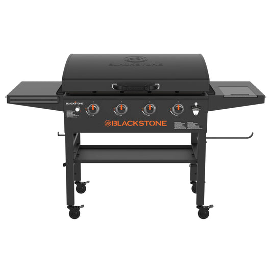 Original Outdoor Griddle, 36 Inch 4-Burner Flat Top Grill with Hood, Black