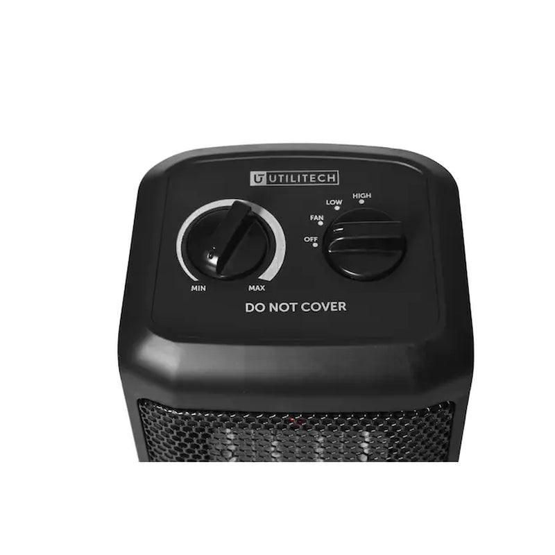 1500 -Watt Ceramic Compact Personal Indoor Electric Space Heater with Thermostat