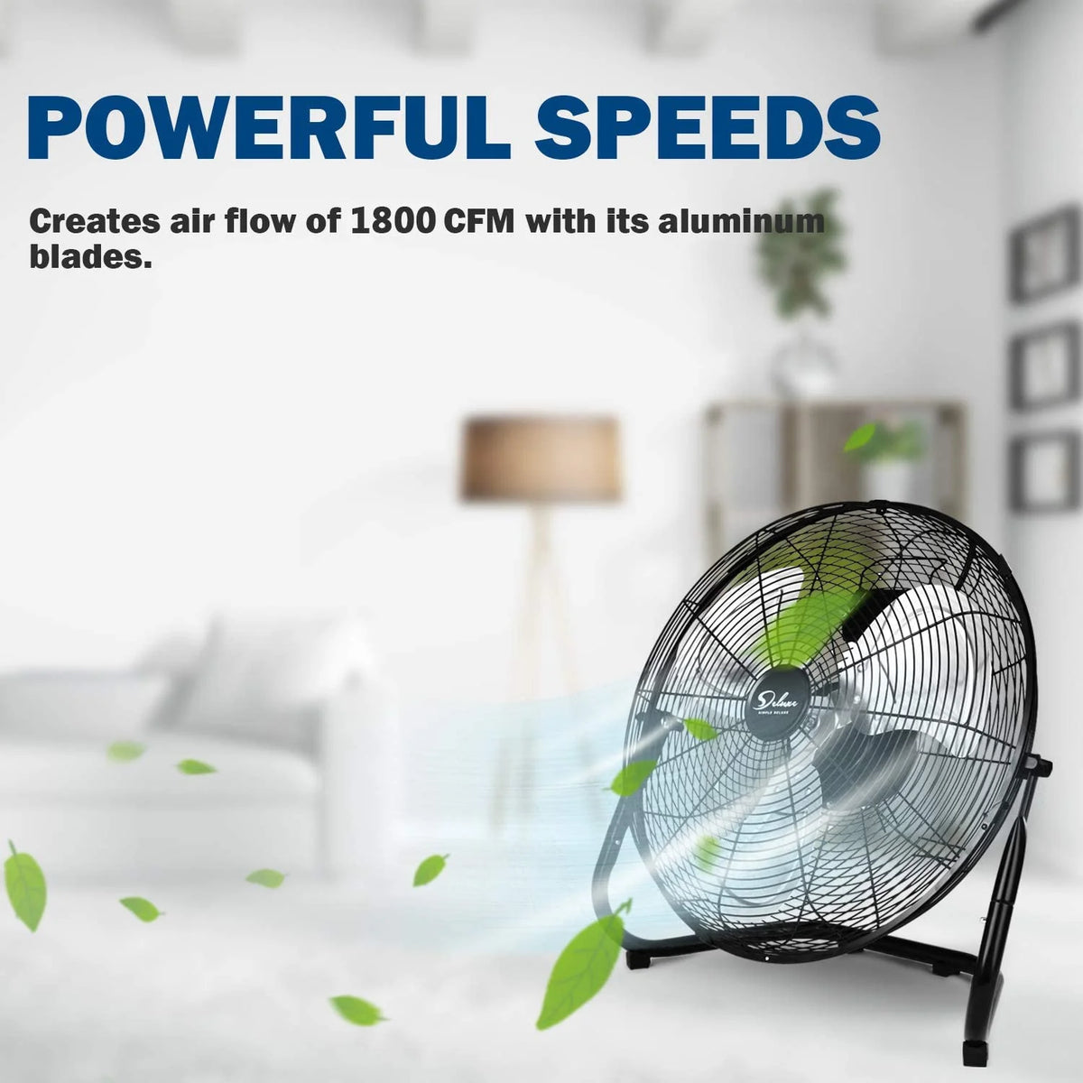 12" High Velocity 3-Speed Heavy Duty Floor Fan