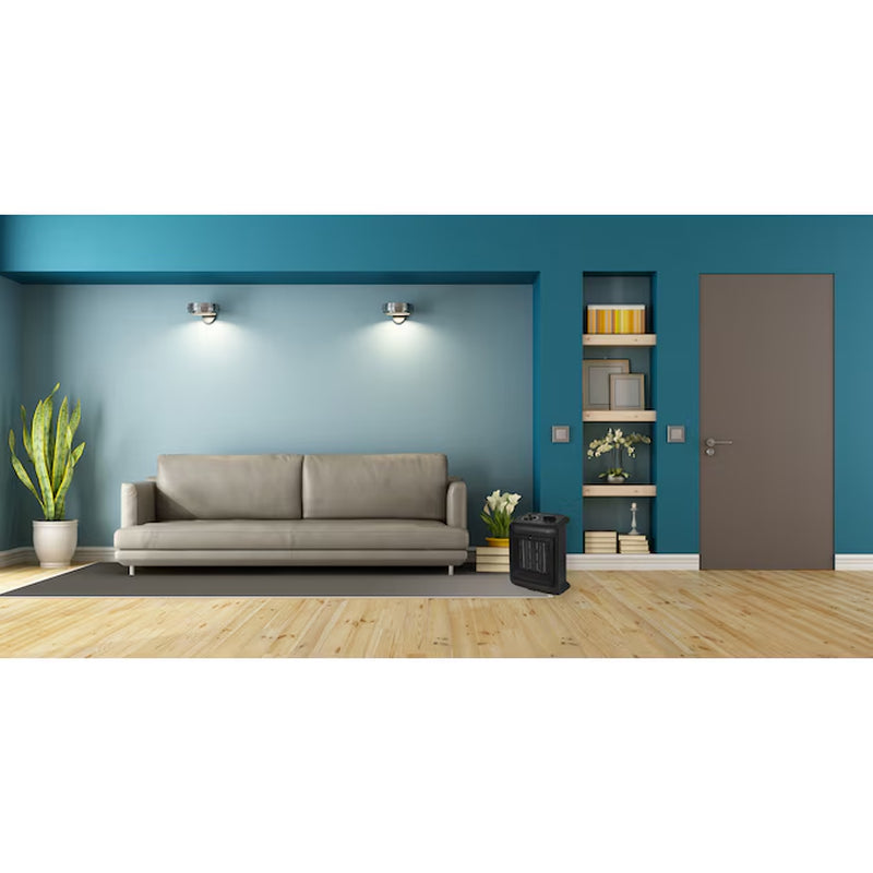 1500 -Watt Ceramic Compact Personal Indoor Electric Space Heater with Thermostat