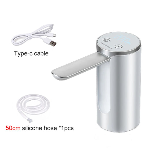Electric Water Gallon Bottle Pump Automatic Water Dispenser Pump 19 Liters Foldable Desktop Water Bottle Pump H3 Rechargeable